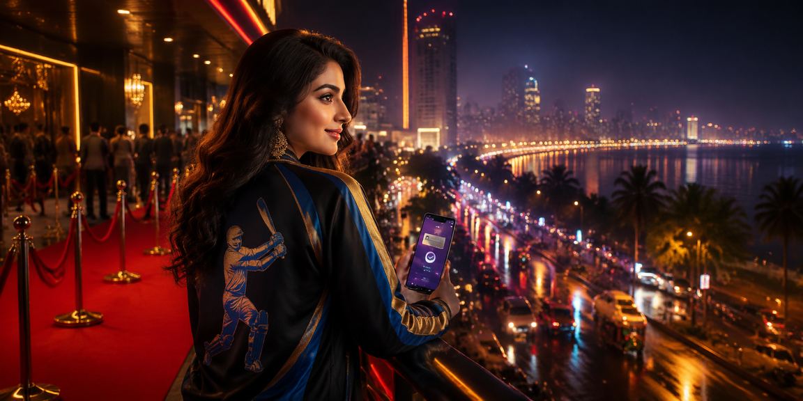 Neon-lit Mumbai cricket betting scene